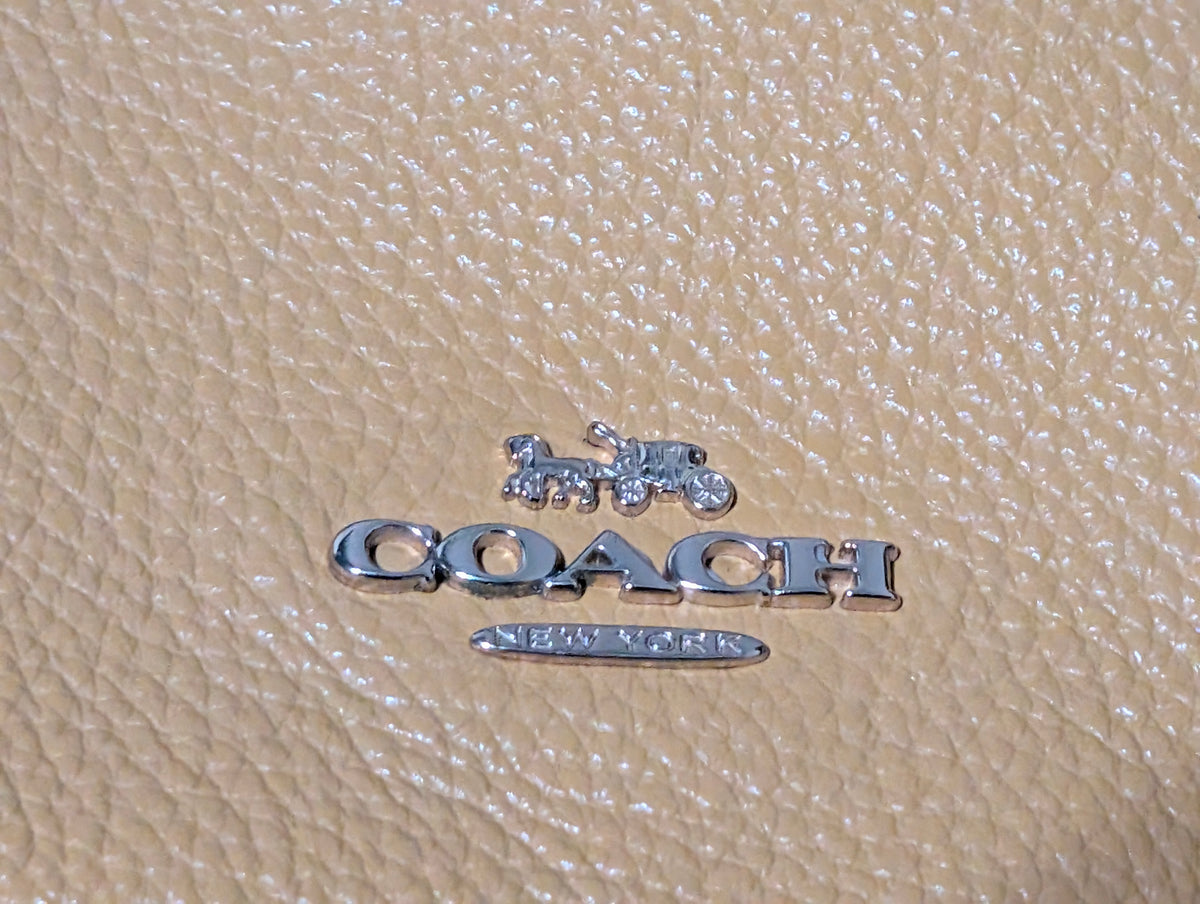 Coach F72645 Mustard Yellow Pebbled Leather Backpack Drawstring Flap Bag