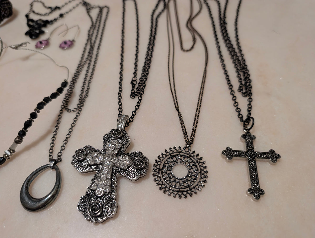 Y2K Gothic Black Jewelry Bundle