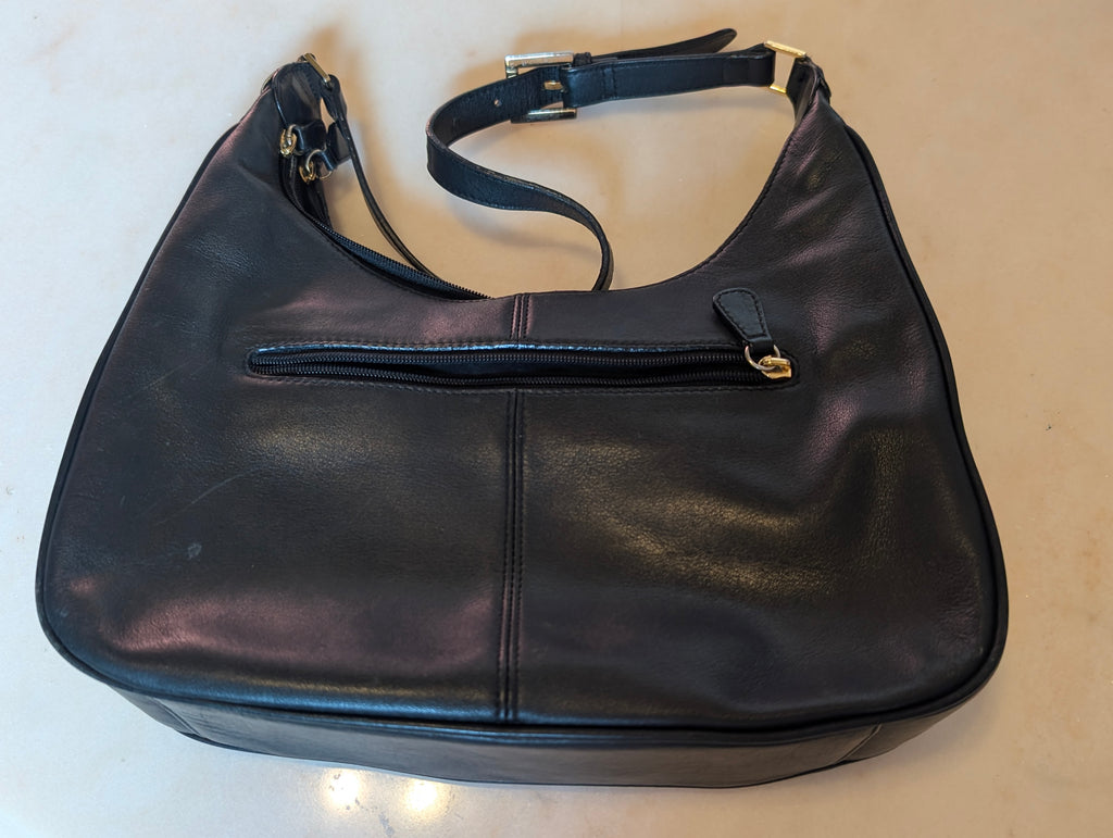 Vintage Etienne Aigner Black Genuine Leather Shoulder Bag Purse