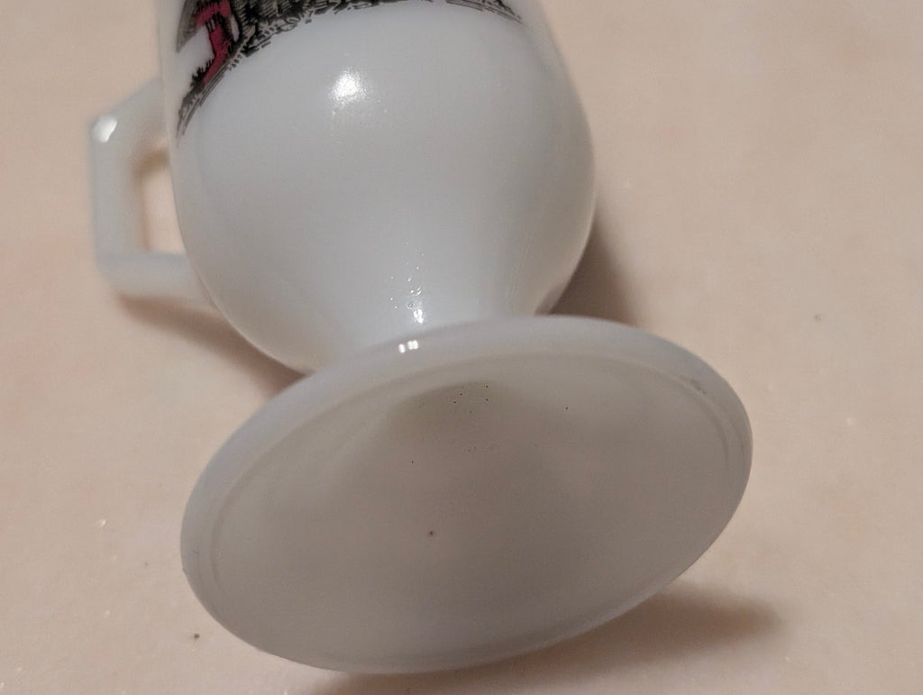 Vintage Welch's Frozen Donuts Milk Glass Pedestal Mug Footed Coffee Cup