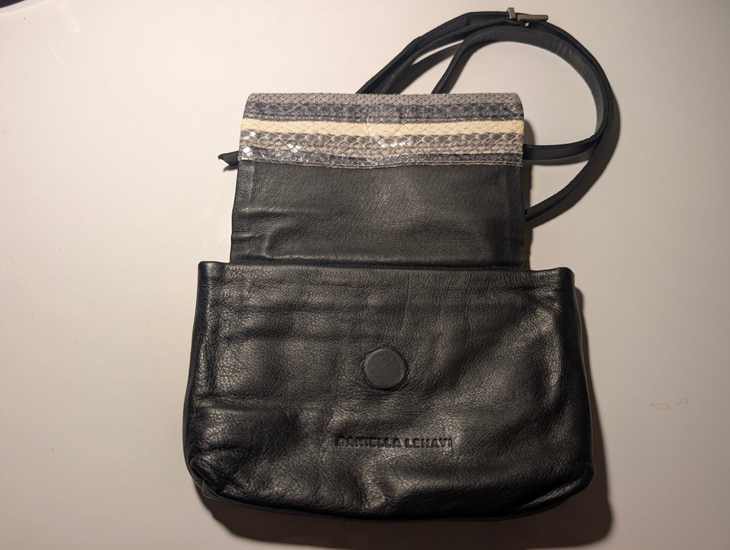 Danielle Lehavi Snakeskin & Leather Crossbody Bag