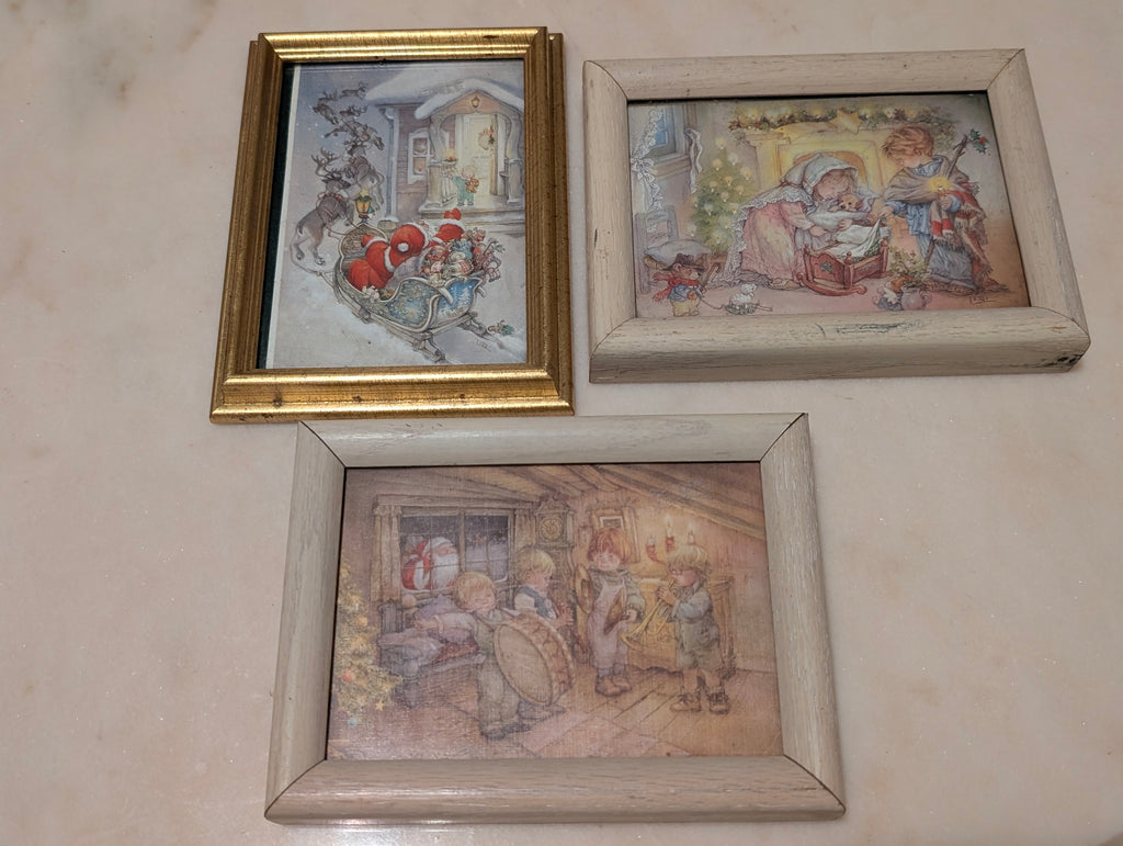 Vintage Lisi Martin Christmas Framed Prints Set of 3 Pictura Grafiska Sweden