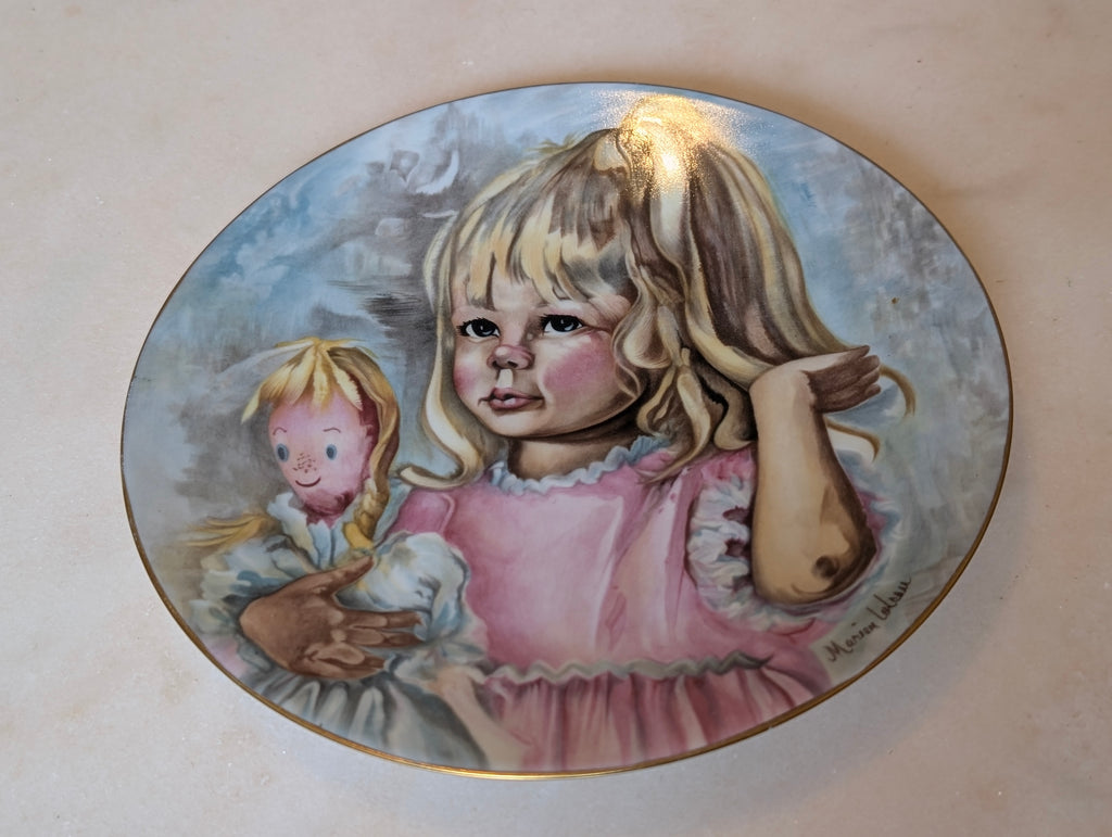 1976 Ch. Field Haviland Limoges Pinky and Baby Marian Carlsen Limited Edition Collector Plate