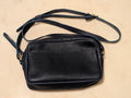 Portland Leather Goods Full Grain Leather Crossbody Purse Navy Blue