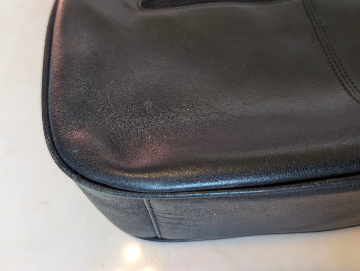 Vintage Etienne Aigner Black Genuine Leather Shoulder Bag Purse