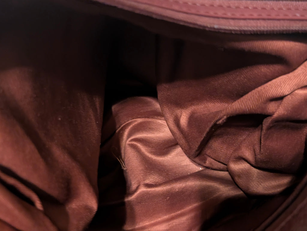Burgundy Leather Shoulder Bag – Multiple Zip Pockets