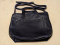 Portland Leather Goods Navy Leather Crossbody Tote Shoulder Bag Adjustable Strap