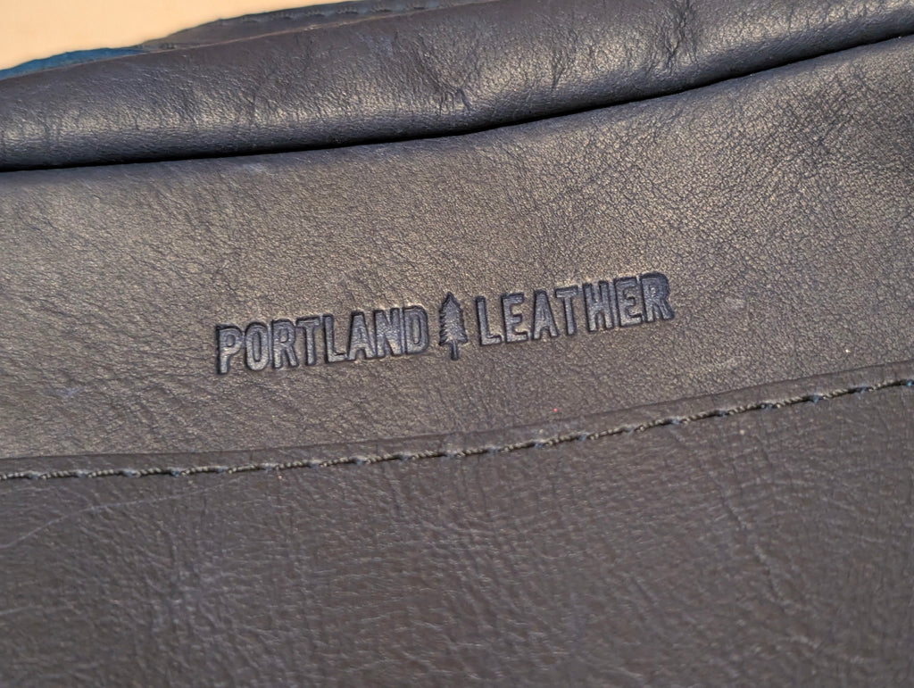 Portland Leather Goods Full Grain Leather Crossbody Purse Navy Blue