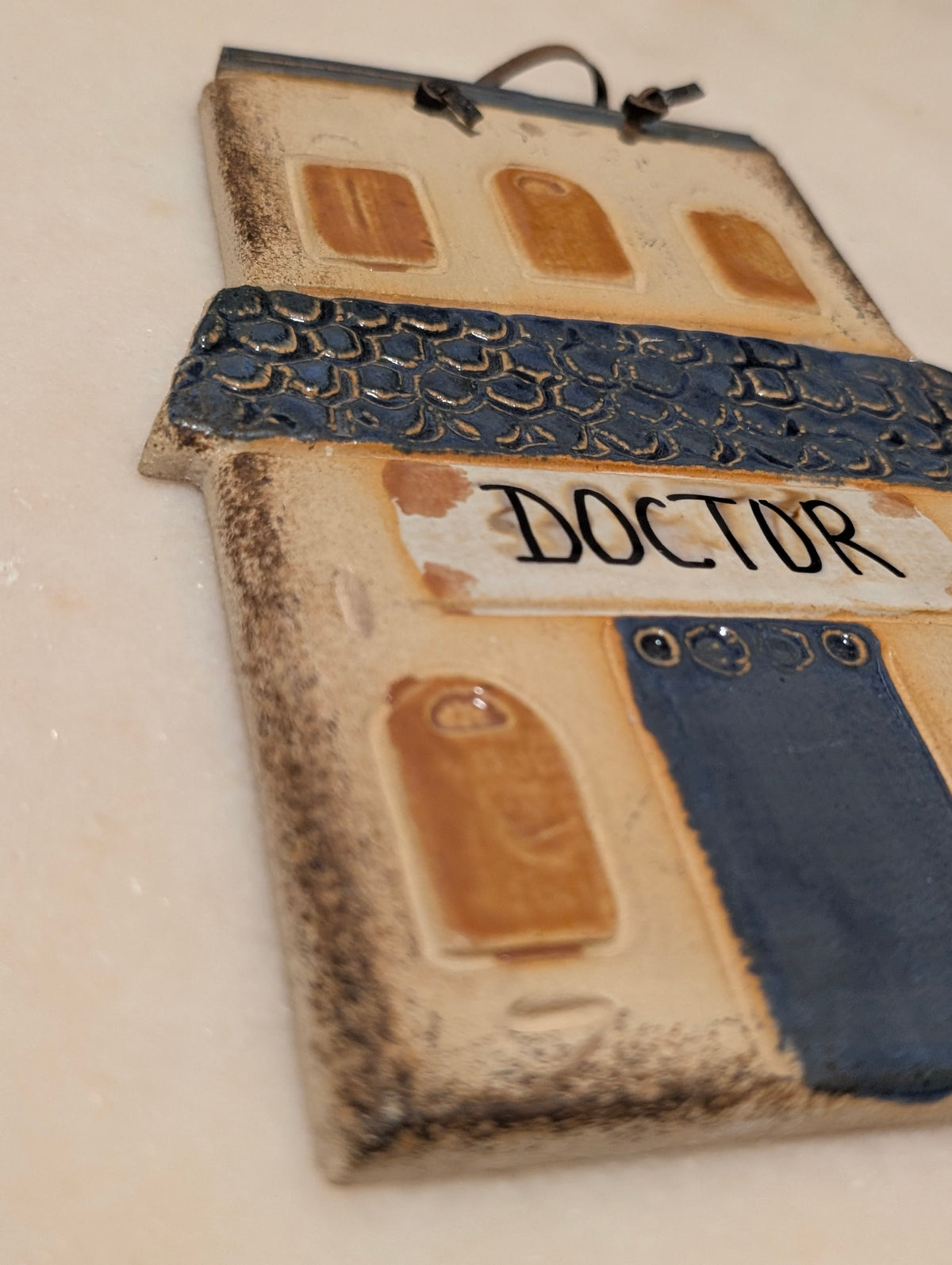 Vintage Earthtone Originals Doctor House Wall Plaque 1985 Ceramic Decor