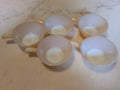 Vintage Fire-King Peach Lustre Milk Glass Tea Cups – Set of 5 – Oven Fire-King Made in USA