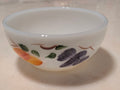 Vintage Fire-King Golden Harvest Milk Glass Bowl Hand Painted USA