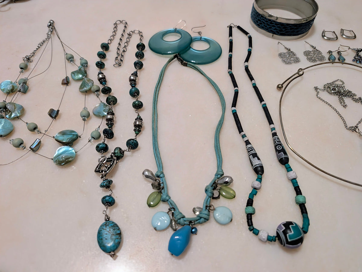 Vintage Silver Tone Jewerly Bundle: Mermaid Style