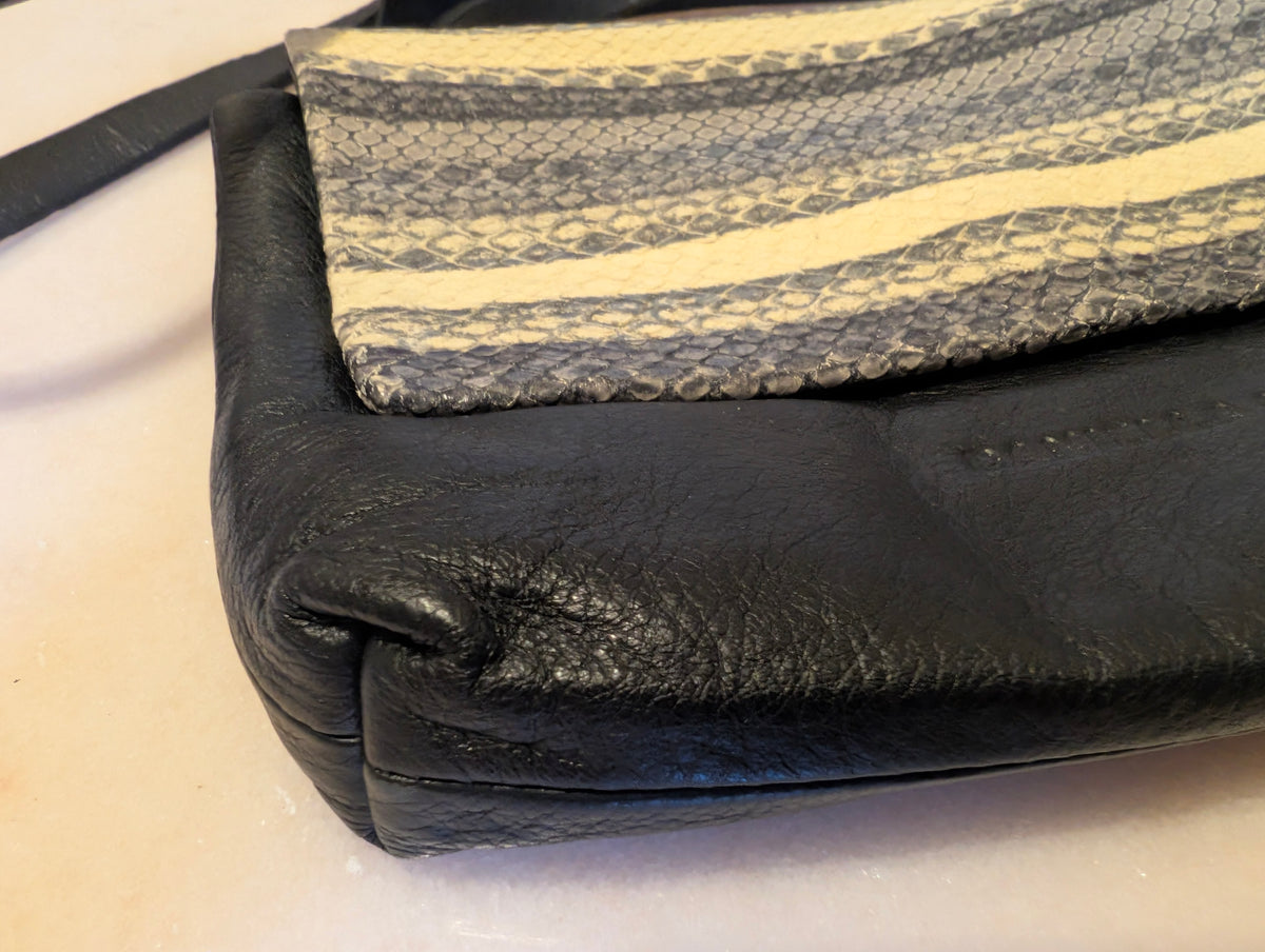 Danielle Lehavi Snakeskin & Leather Crossbody Bag