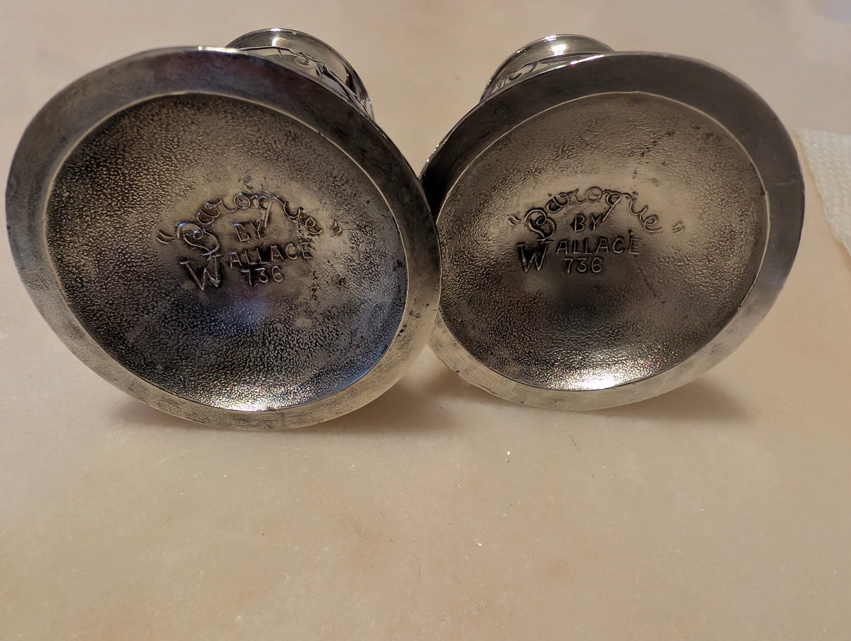 Vintage Pair of Wallace Baroque Candle Stand