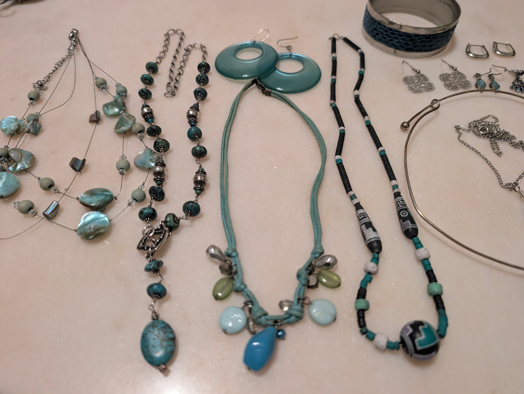 Vintage Silver Tone Jewerly Bundle: Mermaid Style