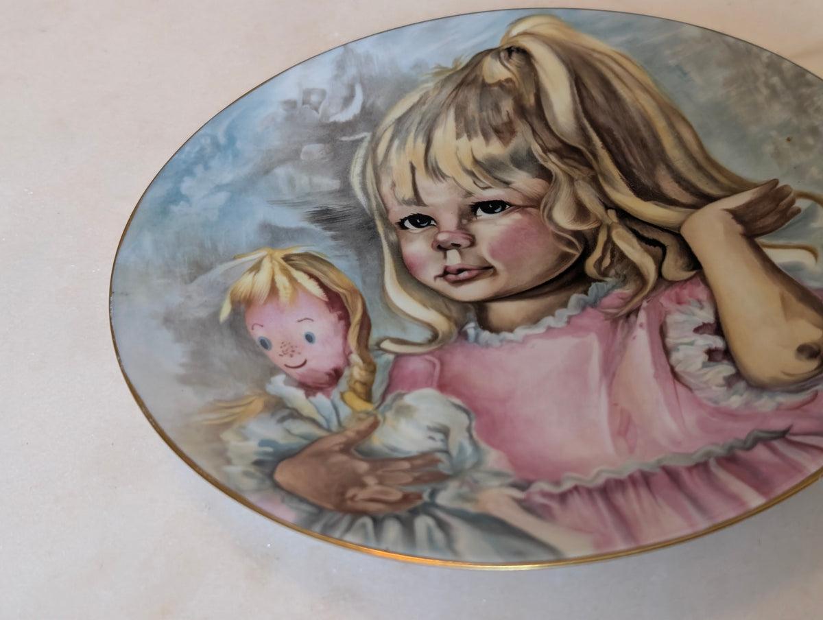 1976 Ch. Field Haviland Limoges Pinky and Baby Marian Carlsen Limited Edition Collector Plate