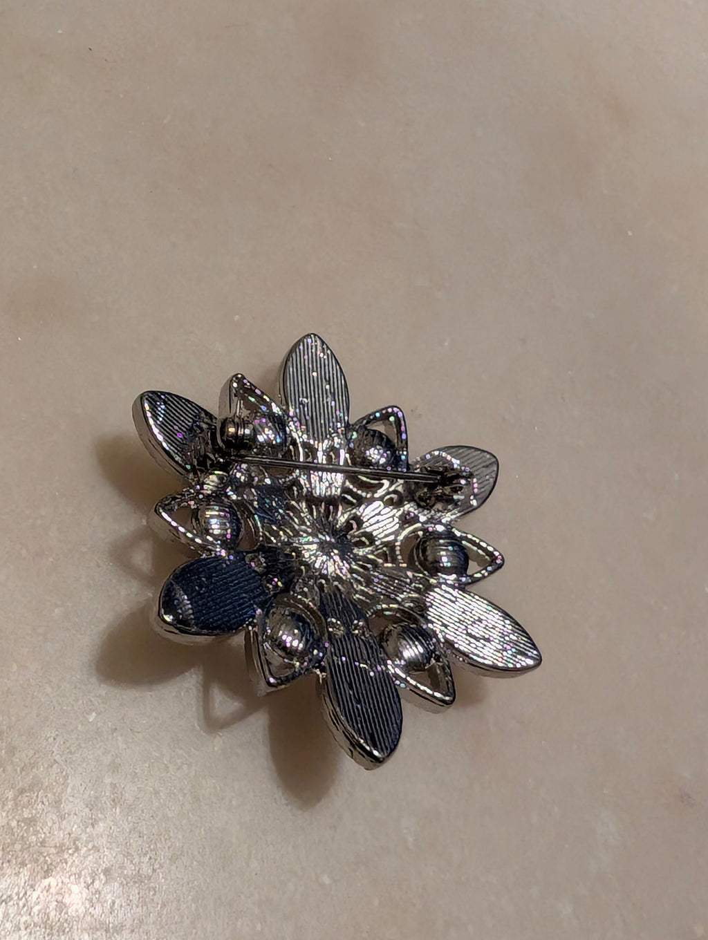 Floral Snowflake Brooch Pin Statement Costume Jewelry