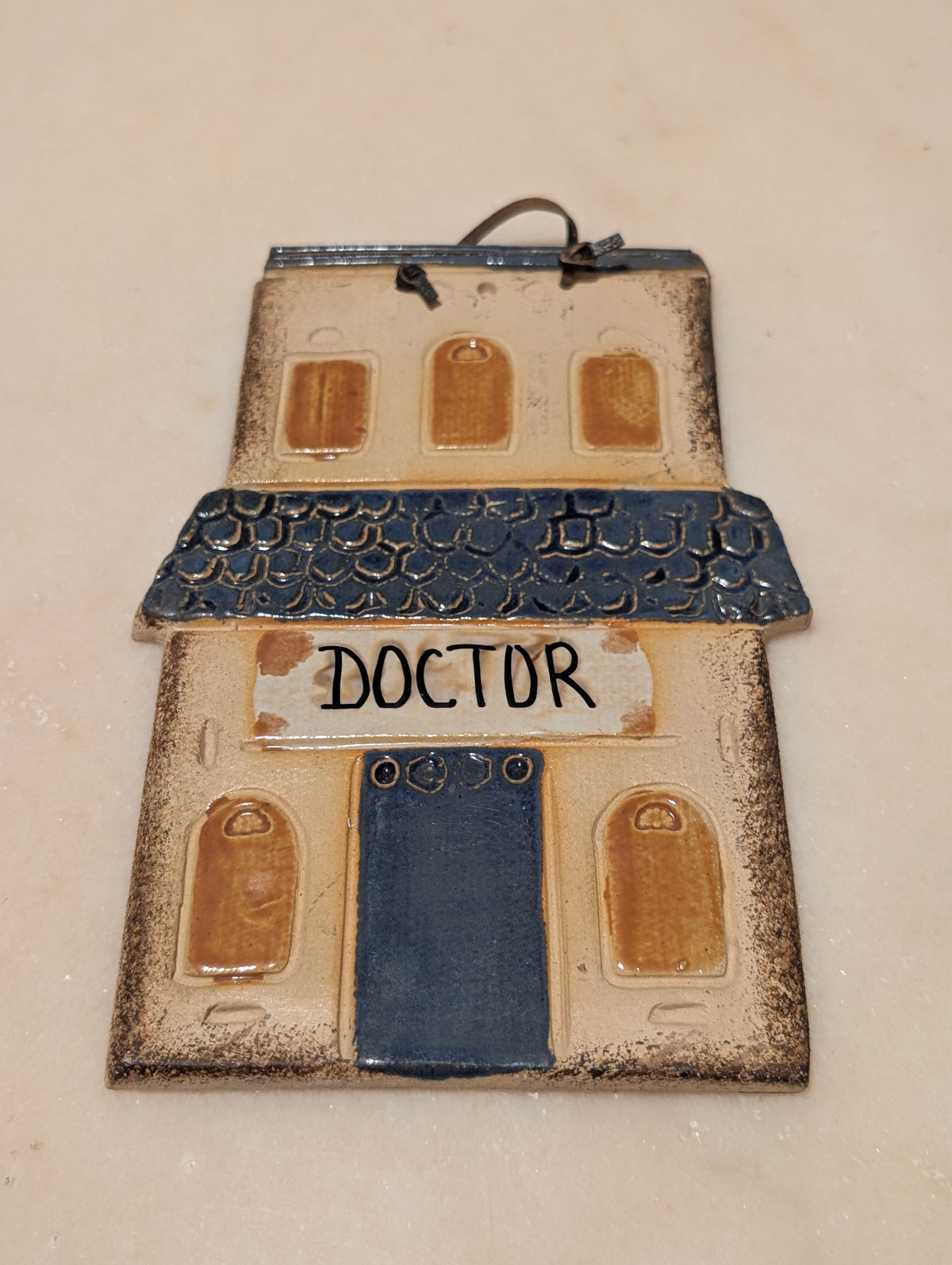 Vintage Earthtone Originals Doctor House Wall Plaque 1985 Ceramic Decor