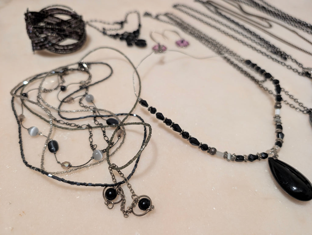 Y2K Gothic Black Jewelry Bundle