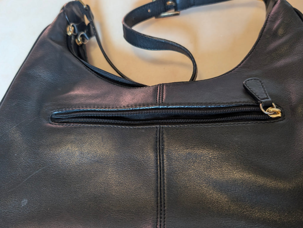 Vintage Etienne Aigner Black Genuine Leather Shoulder Bag Purse