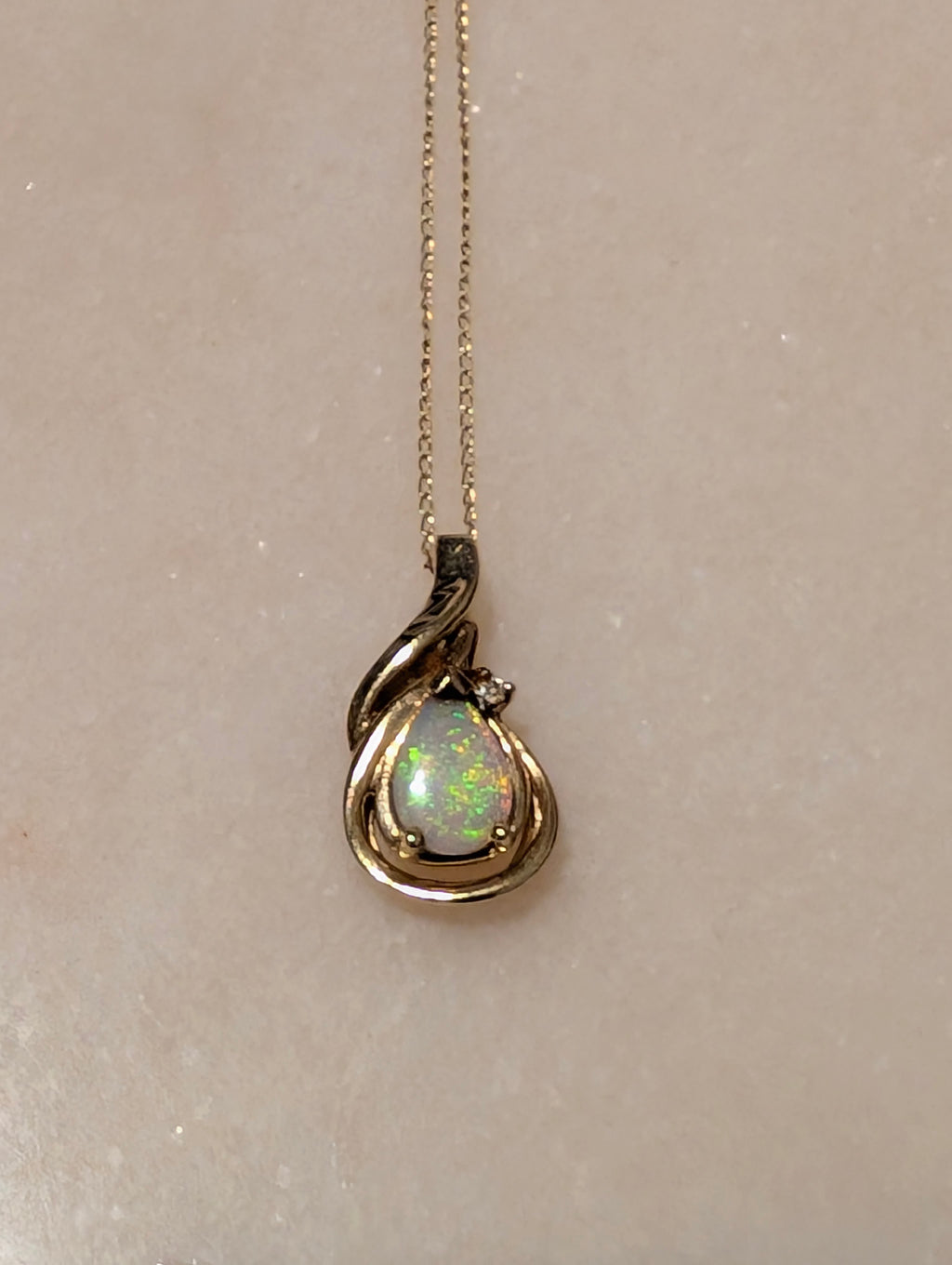14K Opal Necklace
