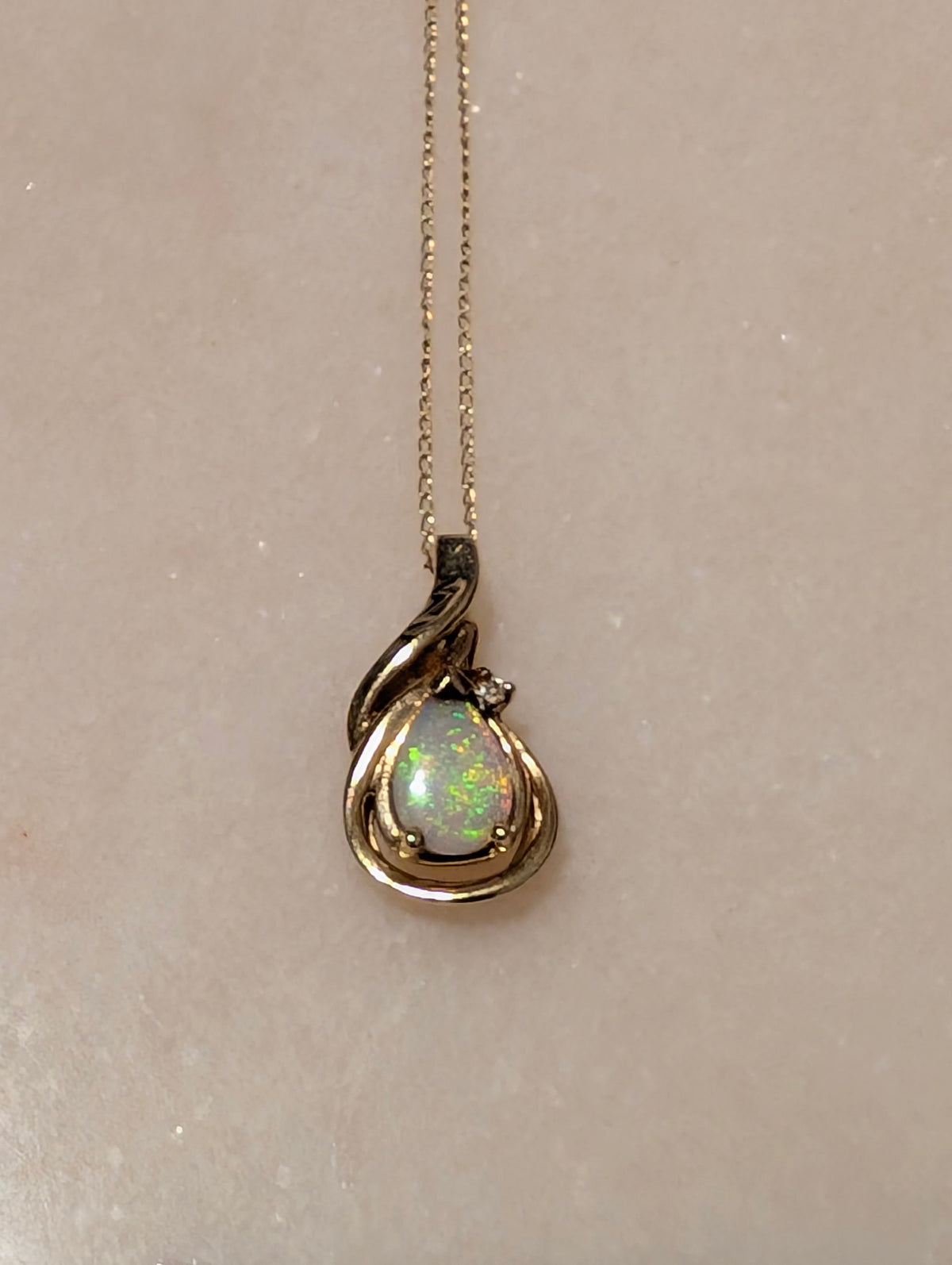 14K Opal Necklace