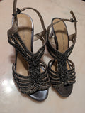 Antonio Melani, Beaded Evening Sandals (Size 6.5M ） Leather Sole