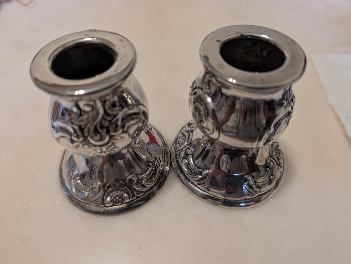 Vintage Pair of Wallace Baroque Candle Stand