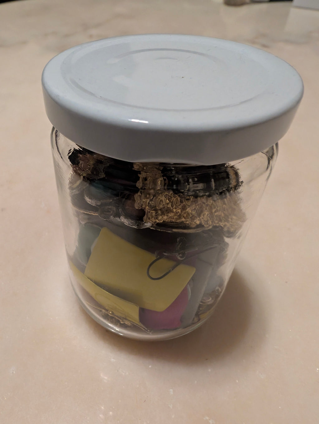 Mystery Jewelry Jar Craft Repair Wear Resale Mixed Costume Jewelry Lot Glass Jar