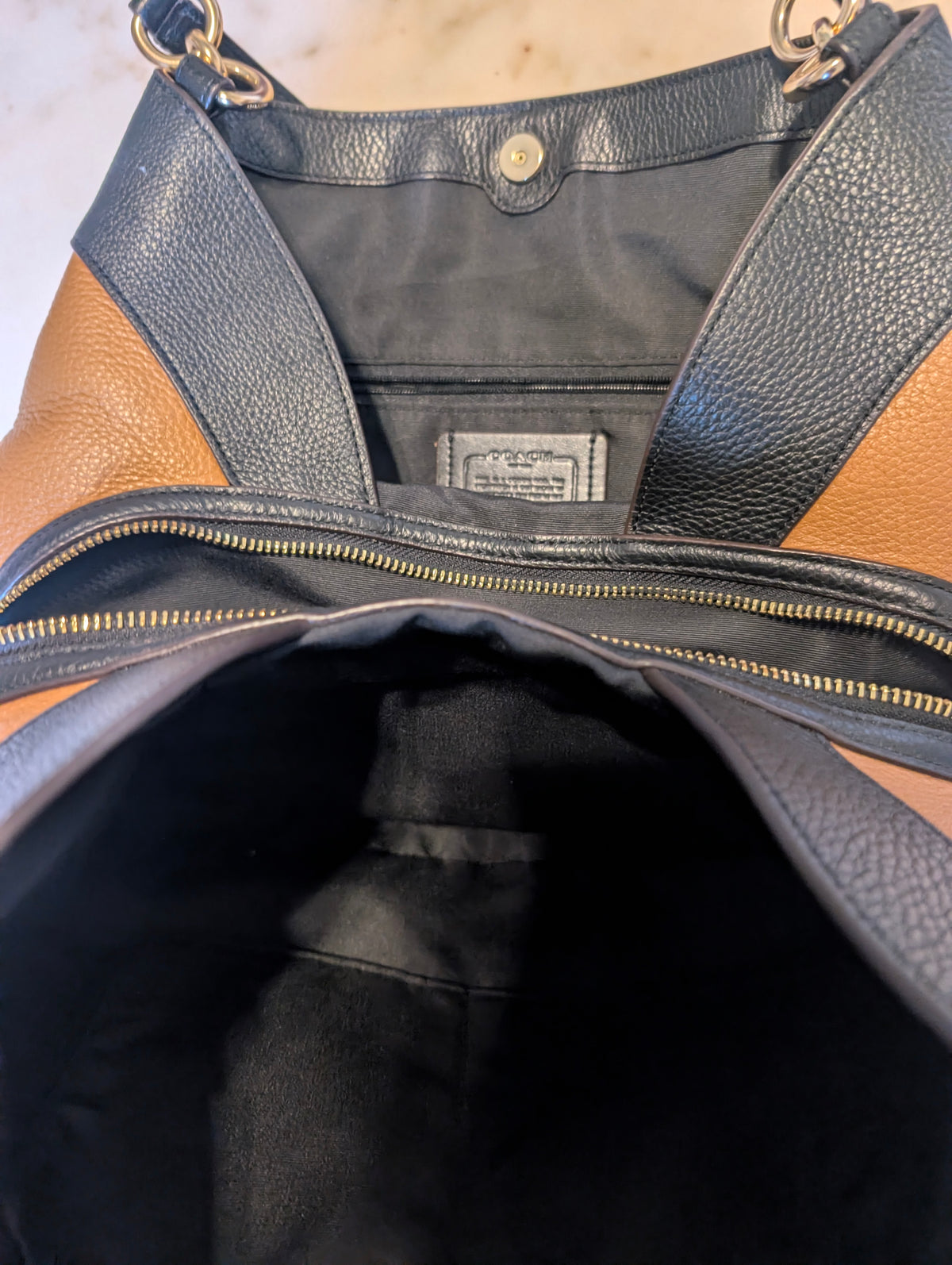 Coach,  Lexy: Colorblock Pebbled Leather Shoulder Bag / Hobo (Style F31992)